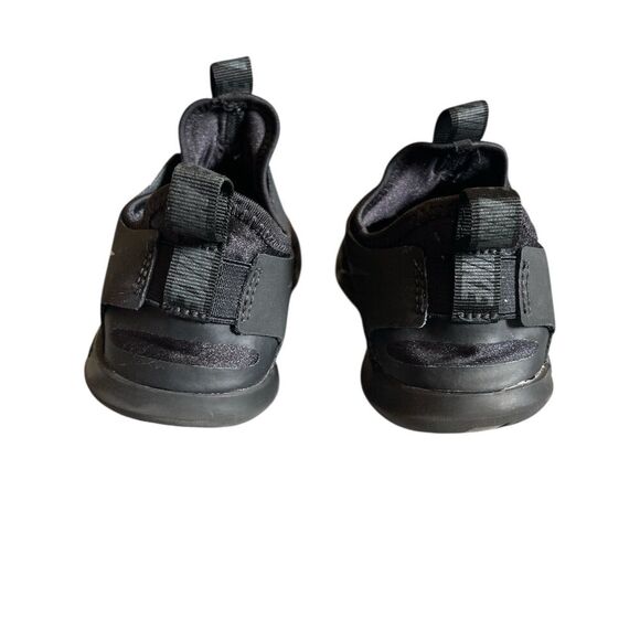 Nike Flex Runner (GS) Boy's Size 2.5Y Kids Running Shoes Triple Black - Picture 2 of 7